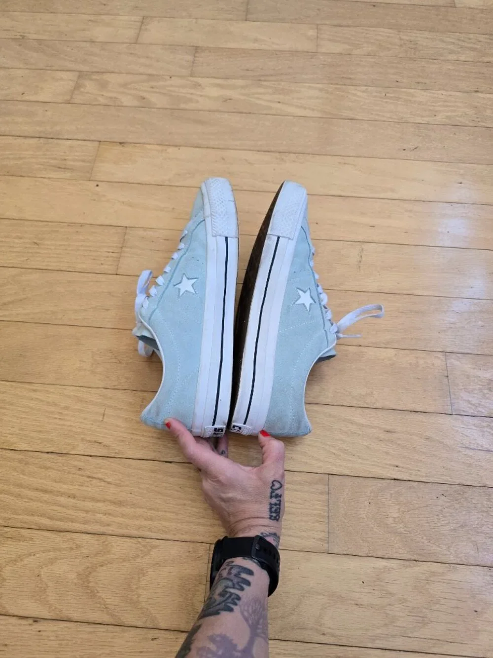 Converse | One Star Pro Icy Blue Suede Lows Skater Sneakers | MENS 11 - Picture 8 of 10